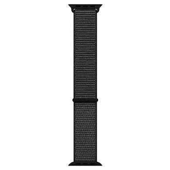 Microsonic Apple Watch Series 9 41mm Hasırlı Kordon Woven Sport Loop Siyah