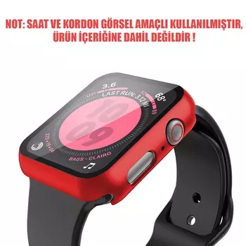 Microsonic Apple Watch Series 9 41mm Kılıf Matte Premium Slim WatchBand Kırmızı