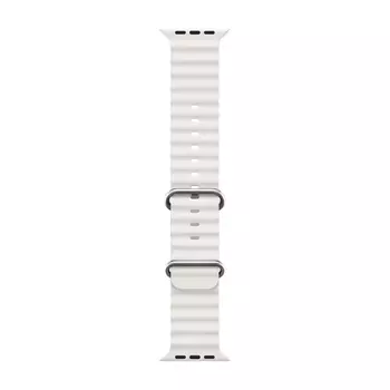 Microsonic Apple Watch Series 9 41mm Kordon Ocean Band Beyaz