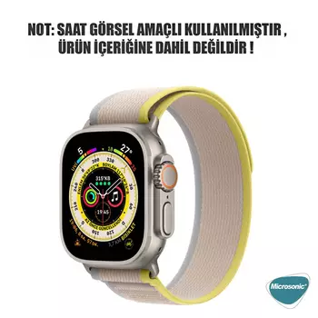 Microsonic Apple Watch Series 9 41mm Kordon Trail Loop Bej