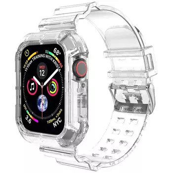 Microsonic Apple Watch Series 9 41mm Kordon Transparent Clear Band Şeffaf