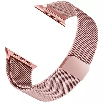 Microsonic Apple Watch Series 9 41mm Milanese Loop Kordon Rose Gold