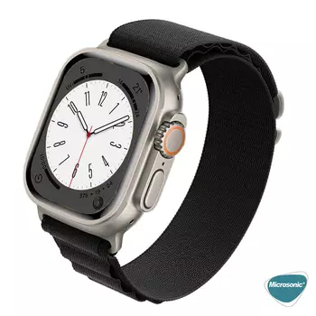 Microsonic Apple Watch Series 9 45mm Kordon Alpine Loop Turuncu