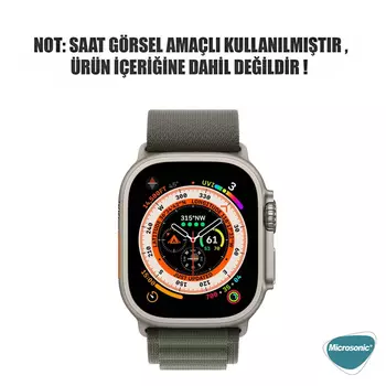 Microsonic Apple Watch Series 9 45mm Kordon Alpine Loop Yeşil