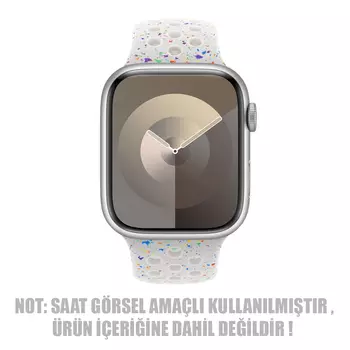 Microsonic Apple Watch Series 9 45mm Kordon Flame Sport Band Beyaz