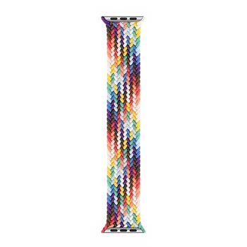 Microsonic Apple Watch Series 9 45mm Kordon, (Large Size, 160mm) Braided Solo Loop Band Pride Edition