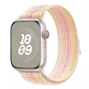 Microsonic Apple Watch Series 9 45mm Kordon Terra Sport Loop Pembe