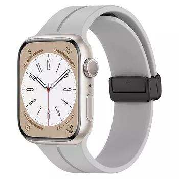 Microsonic Apple Watch Ultra 2 Kordon Ribbon Line Gri