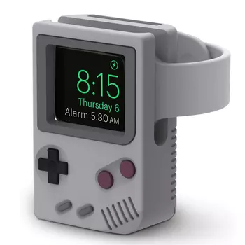 Microsonic Apple Watch Ultra 2 Masaüstü Şarj Standı Gameboy Gri