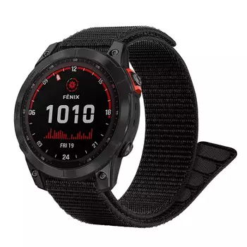 Microsonic Garmin Fenix 5 Sapphire Kordon UltraFit Hasırlı Woven Siyah