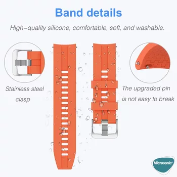 Microsonic Garmin Forerunner 55 Kordon, Silicone RapidBands Kırmızı