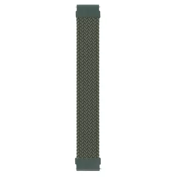 Microsonic Garmin Forerunner 55 Kordon, (Small Size, 135mm) Braided Solo Loop Band Koyu Yeşil