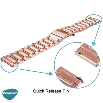 Microsonic Garmin Venu 3 Metal Stainless Steel Kordon Gümüş