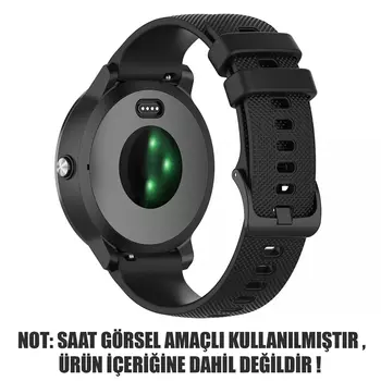 Microsonic Garmin Venu 3S Kordon, Silicone Sport Band Siyah