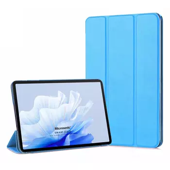 Microsonic Honor Pad X9 Kılıf Slim Translucent Back Smart Cover Mavi