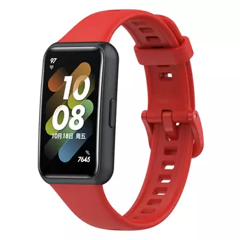 Microsonic Huawei Band 7 Kordon, Silicone Sport Band Kırmızı