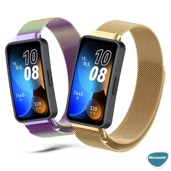 Microsonic Huawei Band 9 Milanese Loop Kordon Gümüş