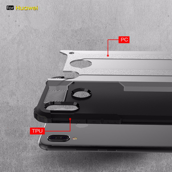 Microsonic Huawei P Smart 2019 Kılıf Rugged Armor Kırmızı