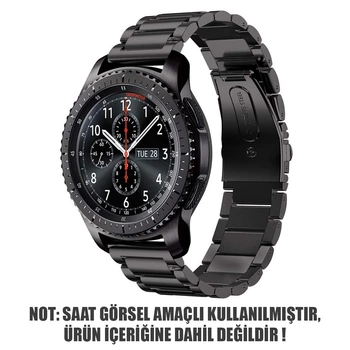 Microsonic Huawei Watch GT 3 Pro 46mm Titanyum Metal Stainless Steel Kordon Siyah