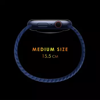 Microsonic Huawei Watch GT Runner Kordon, (Medium Size, 155mm) Braided Solo Loop Band Siyah