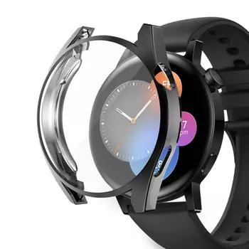 Microsonic Huawei Watch GT3 42mm Kılıf 360 Full Round Soft Silicone Siyah