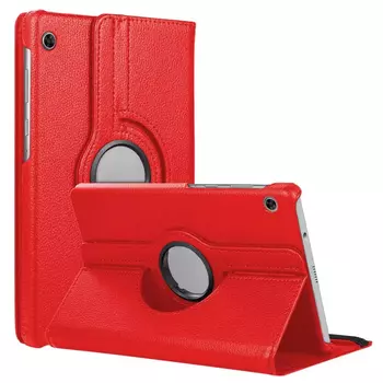 Microsonic Lenovo Tab M10 TB-X505F 10.1` Kılıf, (ZA4G0072TR) 360 Rotating Stand Deri Kırmızı