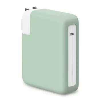 Microsonic Macbook Şarj Adaptör Kılıf (85W-87W-96W) Matte Silicone Açık Yeşil