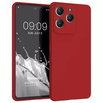 Microsonic Matte Silicone Infinix Hot 40 Pro Kılıf Kırmızı