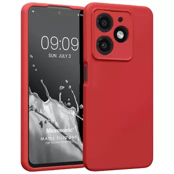 Microsonic Matte Silicone TECNO Spark 20C Kılıf Kırmızı