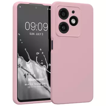 Microsonic Matte Silicone TECNO Spark 20C Kılıf Rose Gold