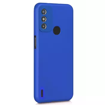 Microsonic Matte Silicone TECNO Spark 6 Go Kılıf Mavi