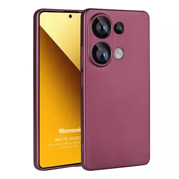 Microsonic Matte Silicone Xiaomi Poco M6 Pro 4G Kılıf Mor