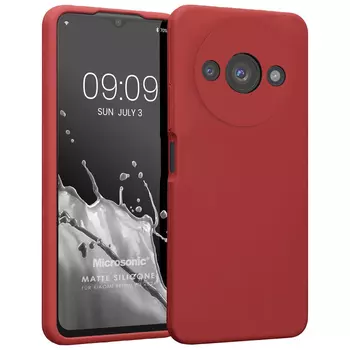 Microsonic Matte Silicone Xiaomi Redmi A3 Kılıf Kırmızı