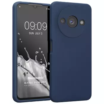 Microsonic Matte Silicone Xiaomi Redmi A3 Kılıf Lacivert