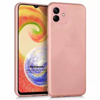 Microsonic Samsung Galaxy A04 Kılıf Matte Silicone Rose Gold