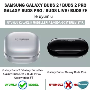 Microsonic Samsung Galaxy Buds FE Kılıf Darbeye Dayanıklı Sert Koruyucu + Askılık Asker Yeşili