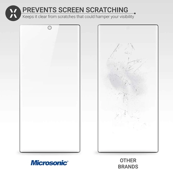 Microsonic Samsung Galaxy Note 10 Tam Kaplayan Temperli Cam Ekran Koruyucu Siyah