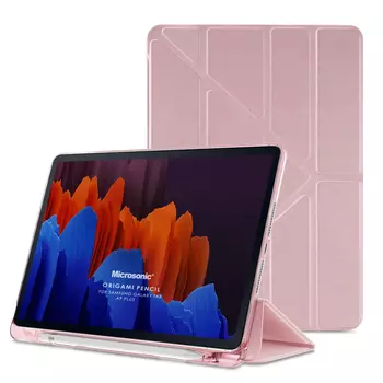 Microsonic Samsung Galaxy Tab A9 Plus Kılıf Origami Pencil Rose Gold