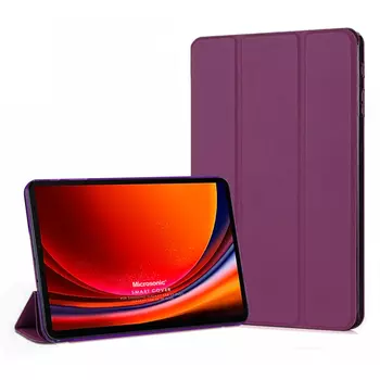 Microsonic Samsung Galaxy Tab S9 FE+ Kılıf Slim Translucent Back Smart Cover Mor