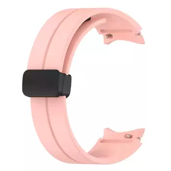 Microsonic Samsung Galaxy Watch 4 44mm Kordon Ribbon Line Pembe