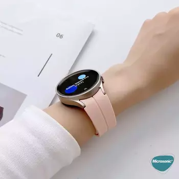 Microsonic Samsung Galaxy Watch 4 44mm Kordon Ribbon Line Siyah