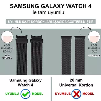 Microsonic Samsung Galaxy Watch 4 Classic 42mm Kordon Milano Loop Siyah