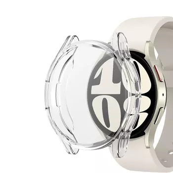 Microsonic Samsung Galaxy Watch 6 Classic 43mm Kılıf 360 Full Round Soft Silicone Şeffaf
