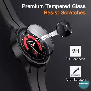 Microsonic Samsung Galaxy Watch 6 Classic 43mm Tam Kaplayan Nano Cam Ekran Koruyucu Siyah