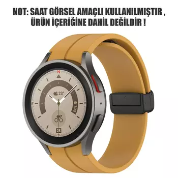 Microsonic Samsung Galaxy Watch 6 Classic 47mm Kordon Ribbon Line Sarı