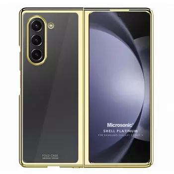 Microsonic Samsung Galaxy Z Fold 5 Kılıf Shell Platinum Gold