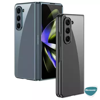 Microsonic Samsung Galaxy Z Fold 5 Kılıf Shell Platinum Gümüş