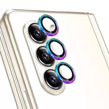 Microsonic Samsung Galaxy Z Fold 5 Tekli Kamera Lens Koruma Camı Renkli