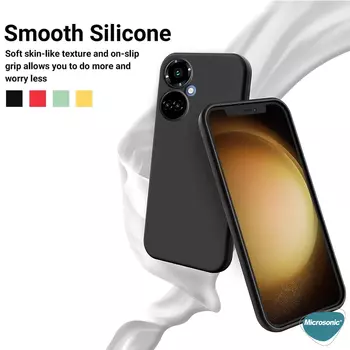 Microsonic TECNO Camon 19 Pro Kılıf Groovy Soft Siyah