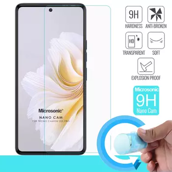 Microsonic TECNO Camon 20S Pro 5G Nano Glass Cam Ekran Koruyucu